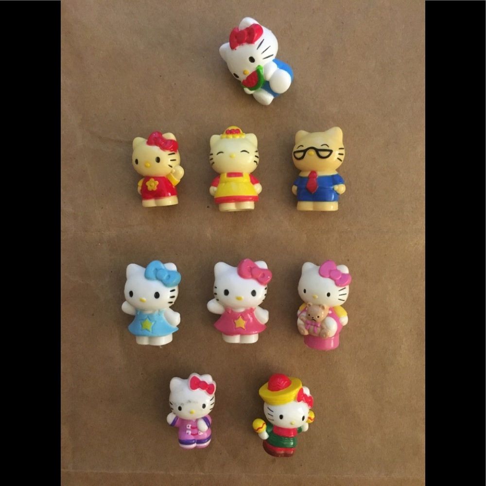 9-piece Mixed Lot of Hello Kitty Figures